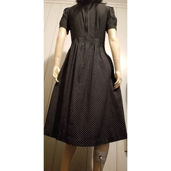 VTG 80s Jessica Howard Polka Dot Rockabilly Pinup Doll Dress - Picture 6 of 8